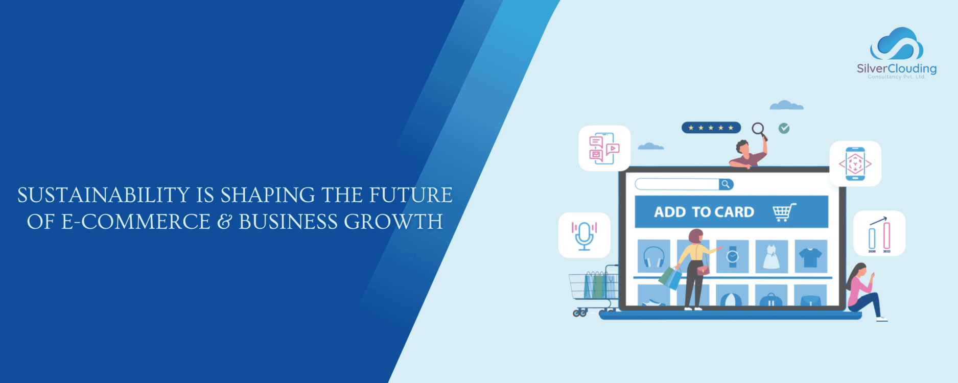 Eco-friendly e-commerce packaging with a sustainability symbol, representing green business practices and growth.